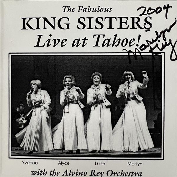 Marilyn King The Fabulous King Sisters Live at Tahoe signed CD