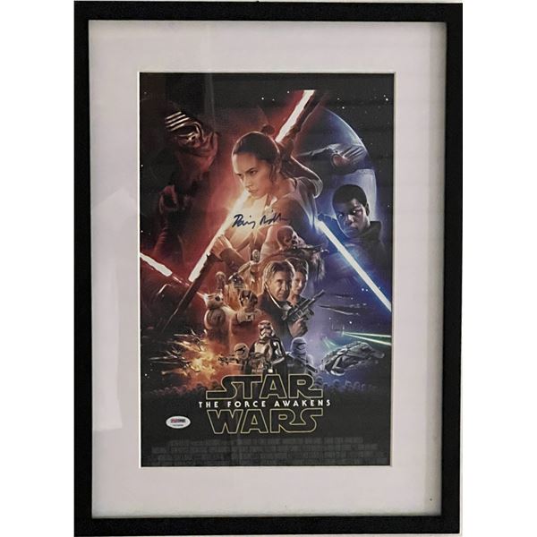 Star Wars Daisy Ridley signed mini poster - PSA