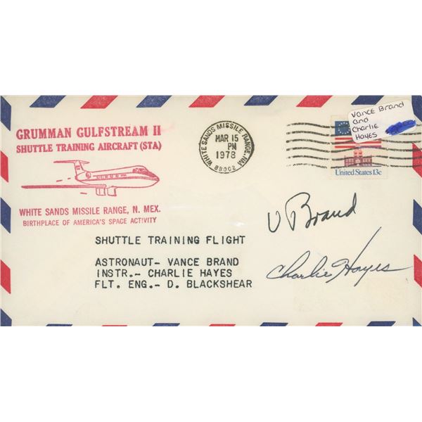 Vance Brand and Charlie Hayes signed Space Cover