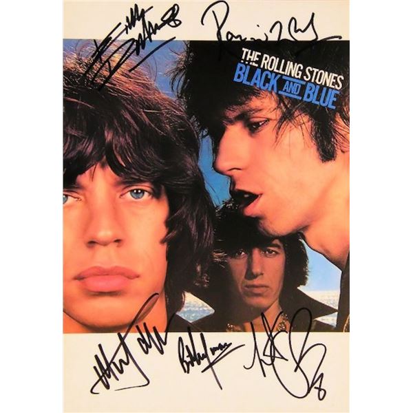 The Rolling Stones Black N Blue signed program