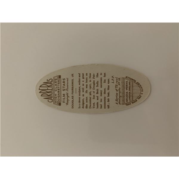 Douglas Fairbanks Jr. unsigned cigarette card