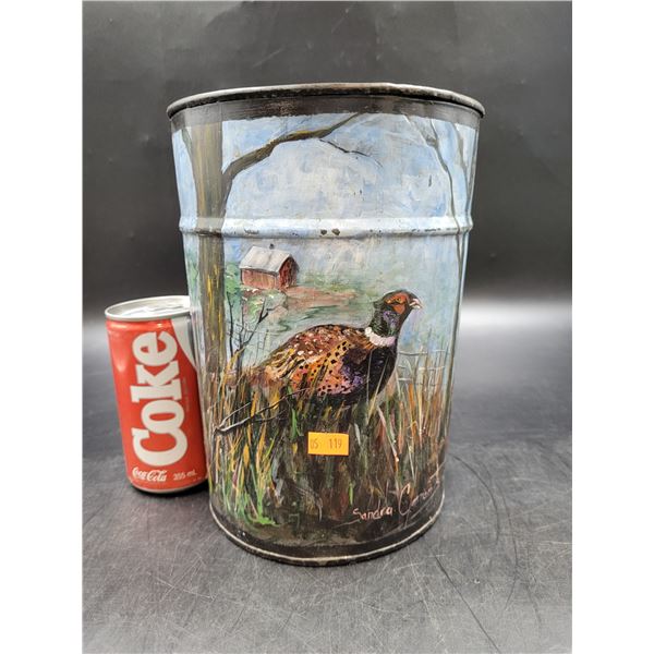 Vintage Hand Painted Maple Syrup Collecting Tin