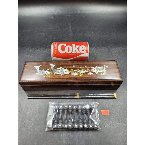 Wooden Chopstick Set & Knife Holders