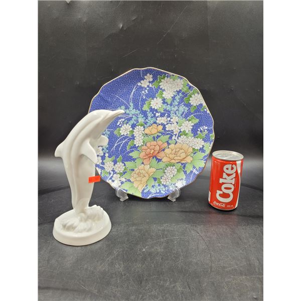 Handmade Royal Doulton Sculpture & Japanese Porcelain Plate