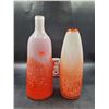 Image 1 : 2 Orange Glass Vases