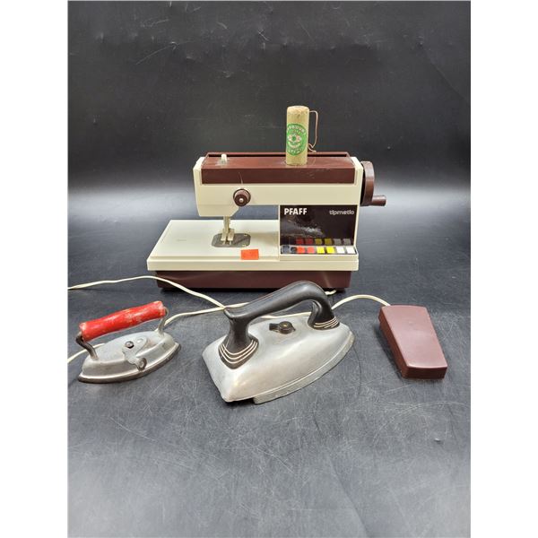 PFAFF Sewing Machine & Vintage Irons
