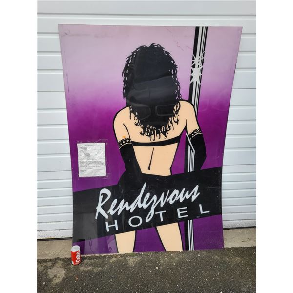 Rendezvous Hotel Metal Advertising Sign