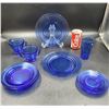 Image 1 : Moderntone Cobalt Blue Depression Glass Dishes