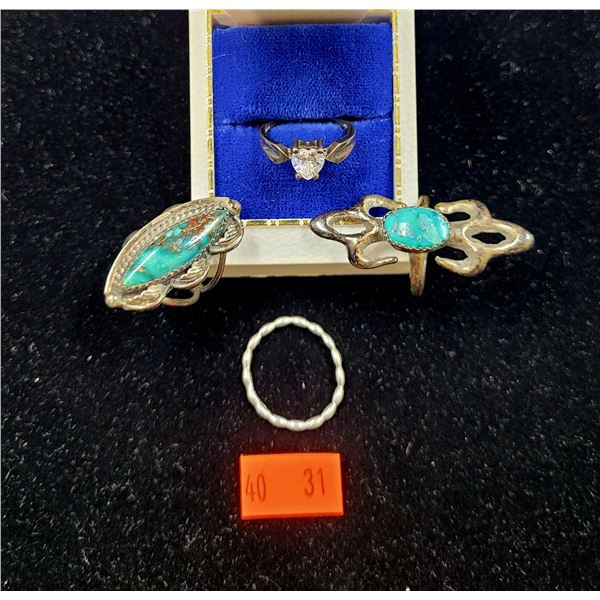 Sterling Silver Rings (17.61g)