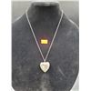 Sterling Silver Heart Necklace (14.03g)