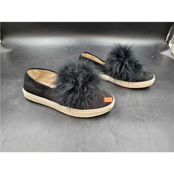 Black Fur Ball Steve Madden Shoes
