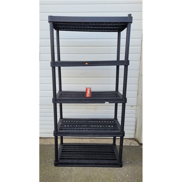 Black Plastic Shelving Unit