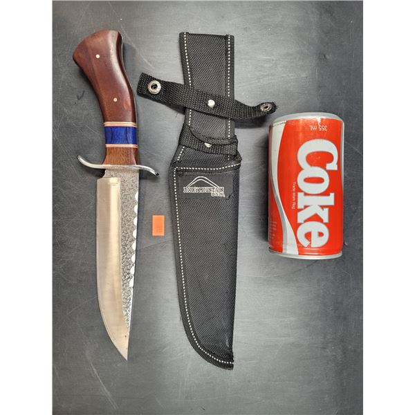 Rocky Mountain USA Curved Wooden Handle Knife