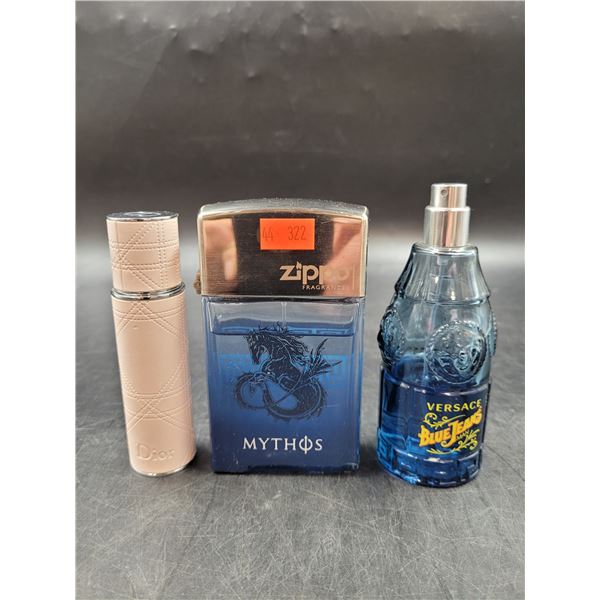 Men's Zippo Mythos, Dior & Versace Blue Jeans Cologne