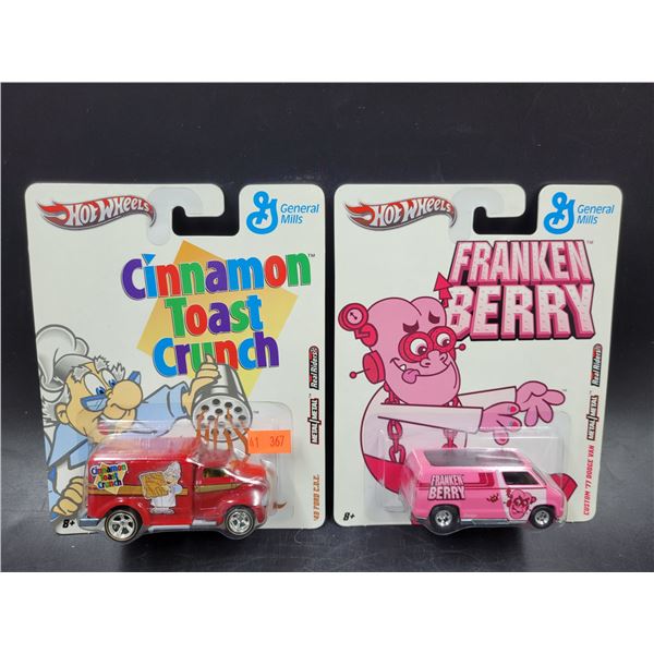 Cinnamon Toast Crunch & Franken Berry Hot wheels