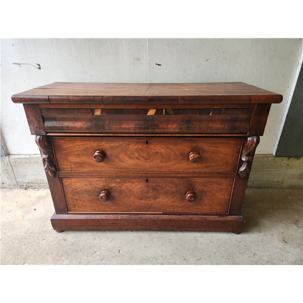 Victorian Mahogany 3-Drawer Dresser