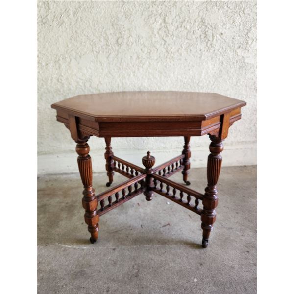 Antique Edwardian Mahogany Octagonal Side Table