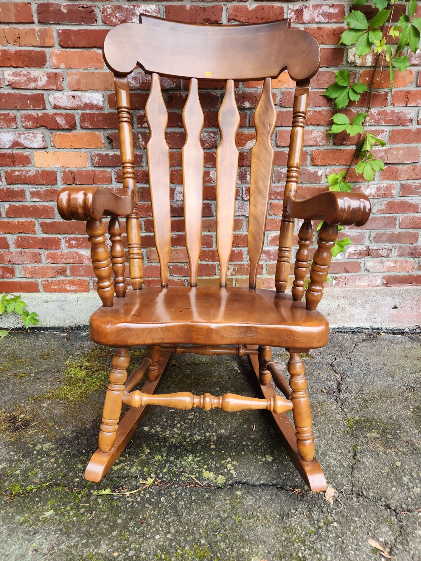 Vintage Solid Wood Rocking Chair