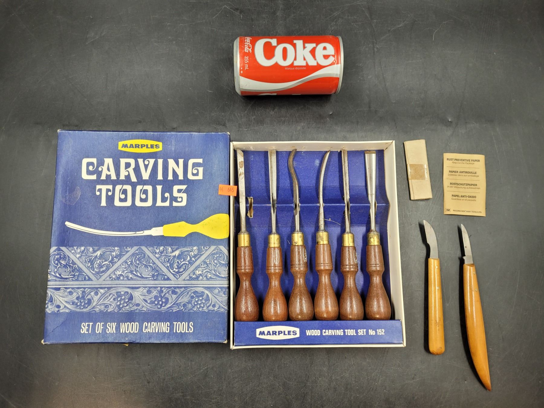 Vintage Marples Wood Carving Set