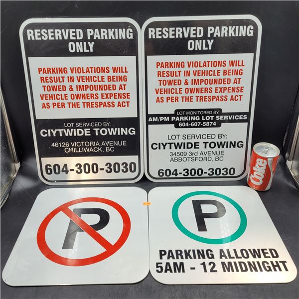 4 Aluminum Parking Signs