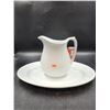 Image 1 : Antique Ironstone China Platter and Pitcher Made in England