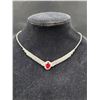 Image 2 : MCM Vintage Ruby Red Pendant Necklaces