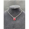 Image 3 : MCM Vintage Ruby Red Pendant Necklaces