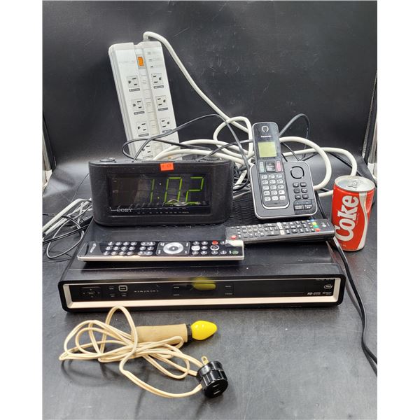 Pure AV Power Bar, Alarm Clock, Pace Cable Box, & Telephone