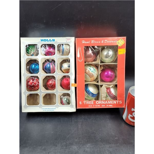 2 Boxes of Vintage Christmas Ornaments