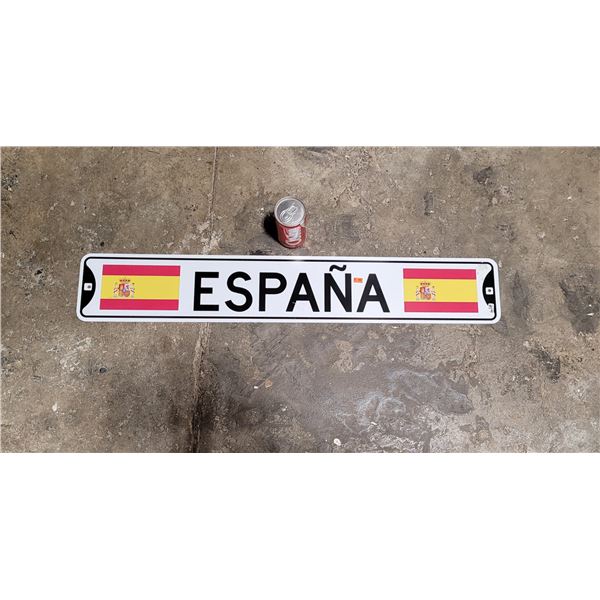 Heavy Steel Espana Steel Street Sign 6" x 36"