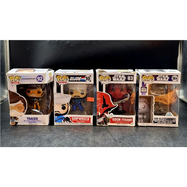 4 Funko Pop Figures (Star Wars, GI Joe, & Overwatch)