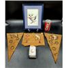 Image 1 : Native Original Drawing, Leather Art, & Pin