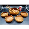 Image 1 : MCM Teak Salad Serving Set