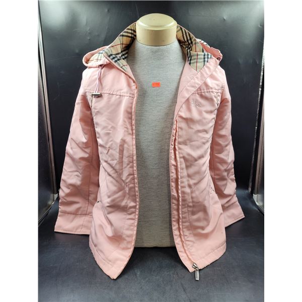 Medium Women's Pink Burbairy Zip-Up Jacket
