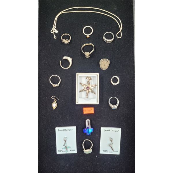 Sterling Silver Jewelry (55.10g)