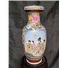 Image 2 : Chinese Vase w/ Wooden Stand