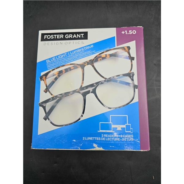 Foster Grant 1.50 Blue Light Readers 2pk