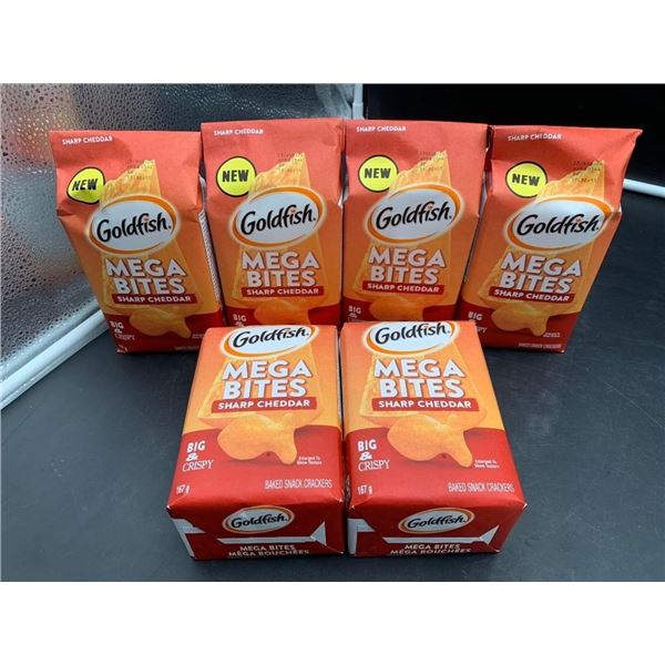 Goldfish Mega Bites-Sharp Cheddar (6 x 167g)