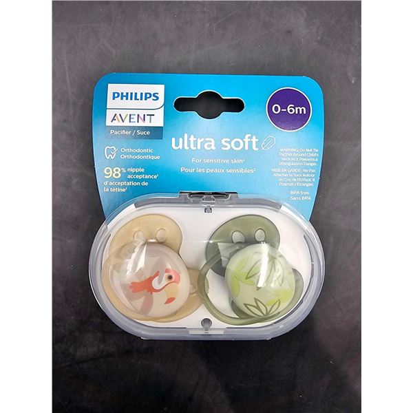 Philips Avent Ultra Soft (0-6mth) Pacifier 2ct