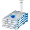 Image 1 : Amazon Basics Vacuum Compression Storage Bags with Hand Pump - 4 Pack, X-Jumbo