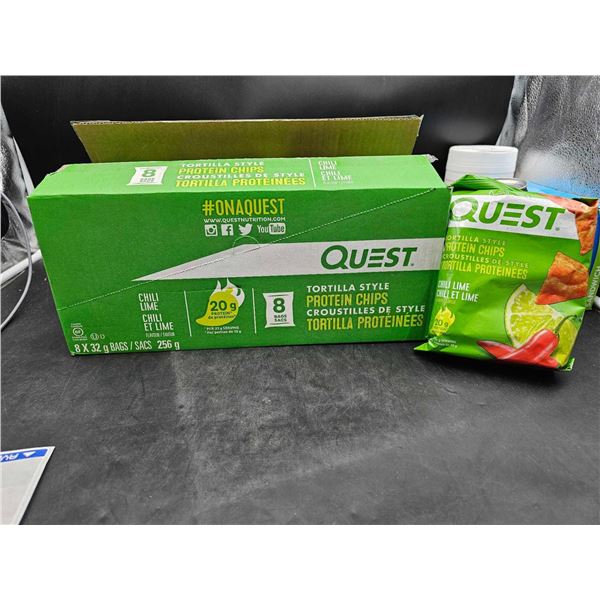 Quest Tortilla Style Protein Chips- Chili Lime (8 x 32g)
