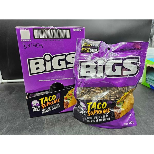 Bigs Taco Supreme Sunflower Seeds (8 x 140g)
