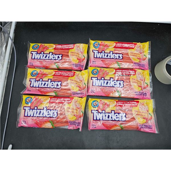 Twizzlers Limited Edition Flavour-Pink Lemonade Filled Twists (6 x 311g)