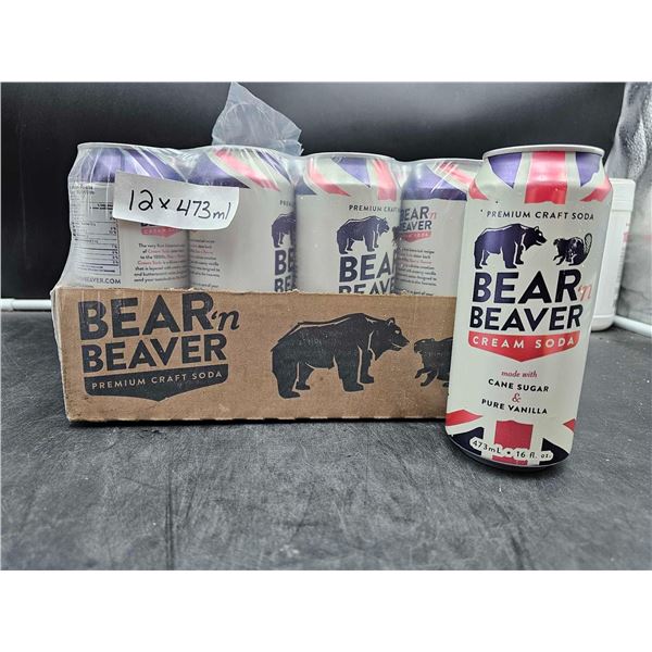 Bear Beaver Cream Soda Craft Soda (12 x 473ml)
