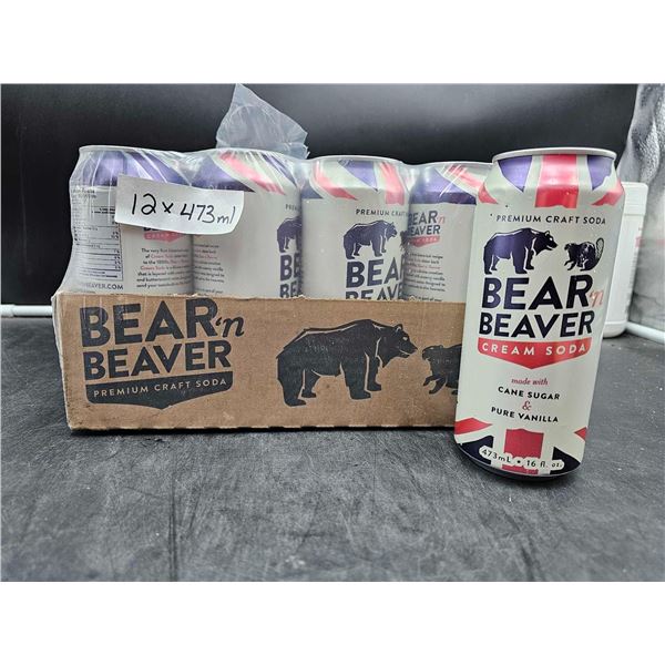 Bear Beaver Cream Soda Craft Soda (12 x 473ml)