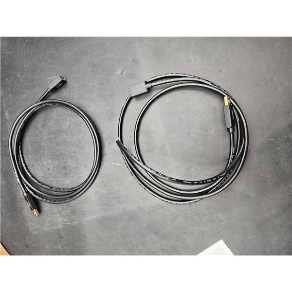 USB 3.0 Extension Cable, A-Male to A-Female Extender Cord 2pk