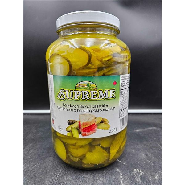 Supreme Sandwich Sliced Dill Pickles (3.78L)