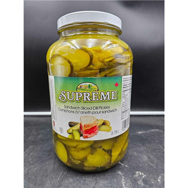 Supreme Sandwich Sliced Dill Pickles (3.78L)