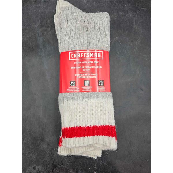 Craftsman Classic Wool Work Socks 3pk (Size 10-13)