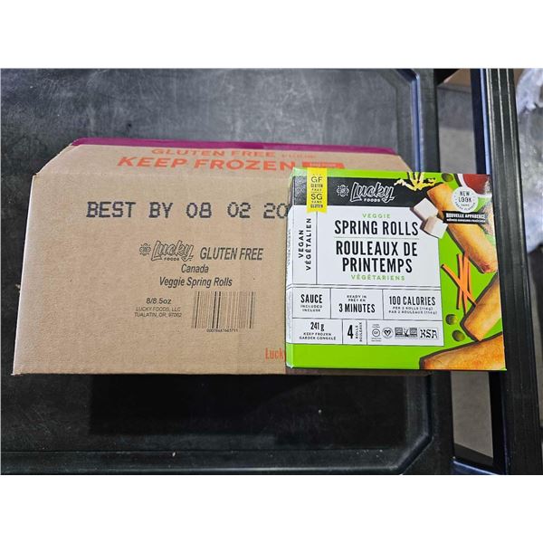 ***FROZEN*** Lucky Foods Vegan Veggie Spring Rolls 8x8.5 Oz